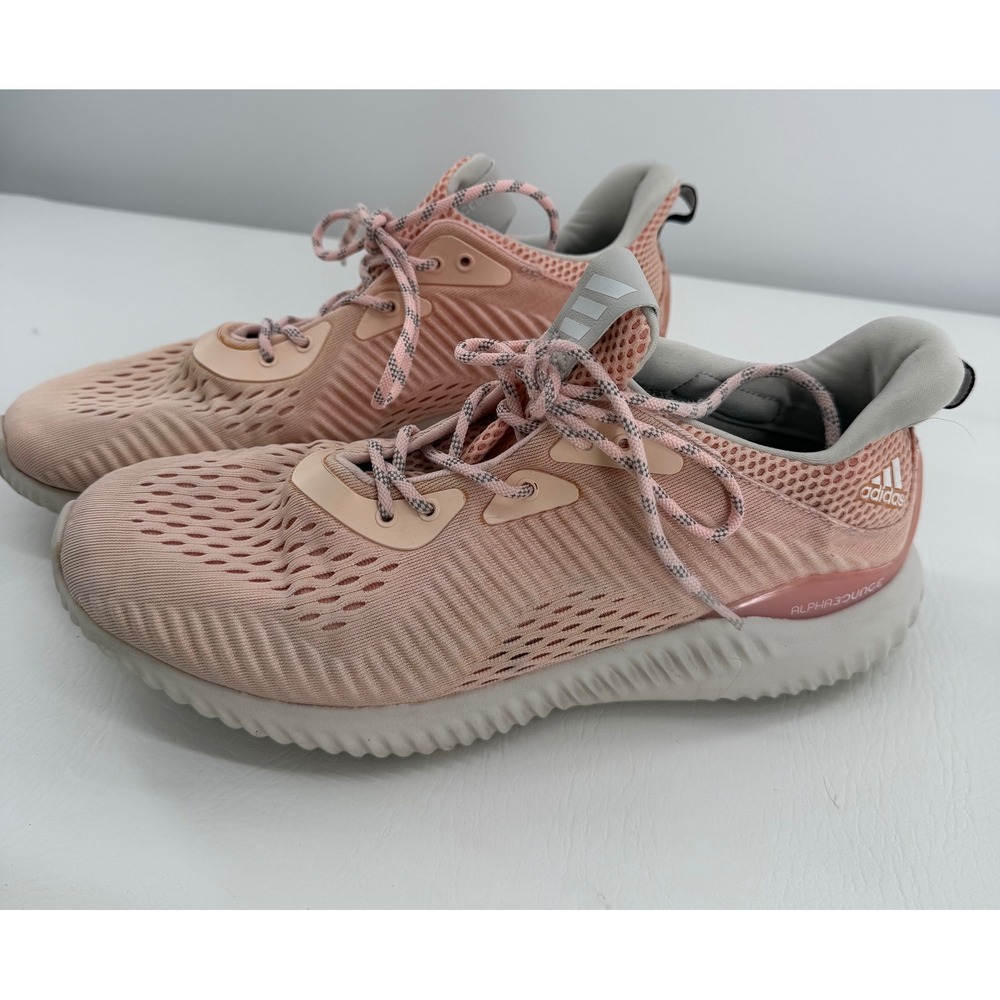 Adidas Alphabounce Running Shoes Womens Size 10.5 Pink Mesh Athletic Sneakers